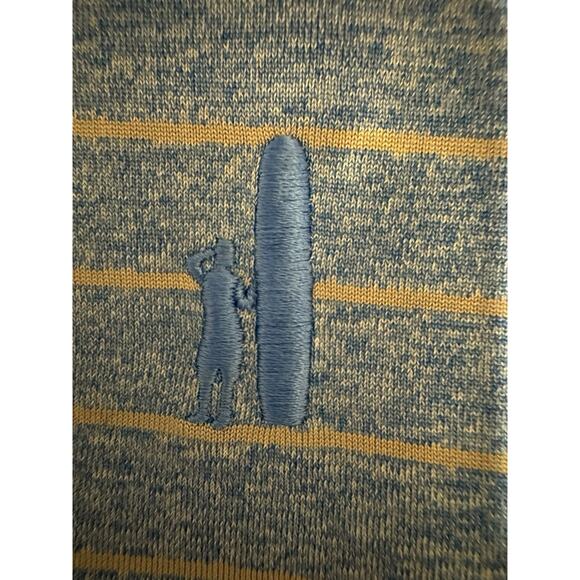 Jonnie-O Polo Shirt Size L Blue with Gray Stripe - Picture 8 of 9